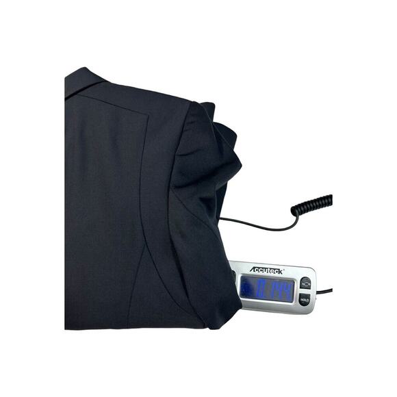 Ann Taylor Blazer Size 8 Black Wool Blend Two Button Notch Long Sleeve Career - Picture 15 of 15